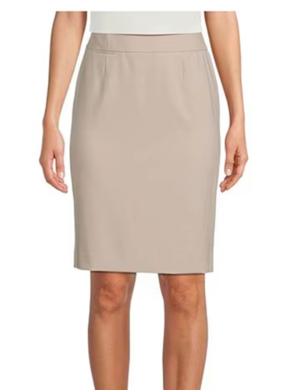 Calvin Klein/High Rise Luxe Stretch Pencil Skirt/Oat/Sz 2/NWT
